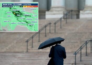 Millions of Americans brace for flash flooding as heavy rainfall set to douse Great Plains