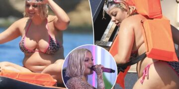 Bikini-clad Bebe Rexha enjoys fun-filled yacht day in Ibiza after ‘Love Island’ performance