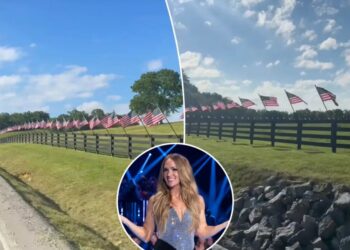 Carrie Underwood shares patriotic video of American flag display near her Tennessee property