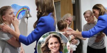 Kate Middleton comforts young mom finishing cancer treatment in tearful moment