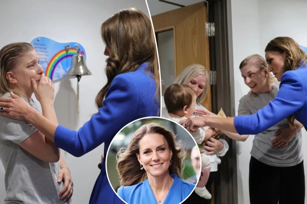 Kate Middleton comforts young mom finishing cancer treatment in tearful moment
