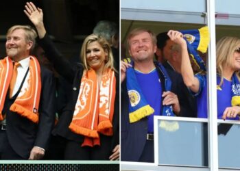 Dutch royals swap orange for blue as they cheer for Netherlands, then Curaçao at World Cup