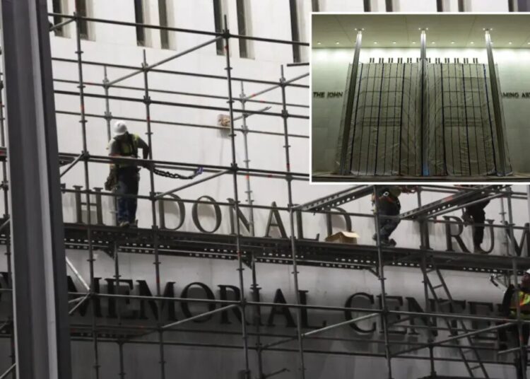 Trump’s name removed from Kennedy Center in predawn operation