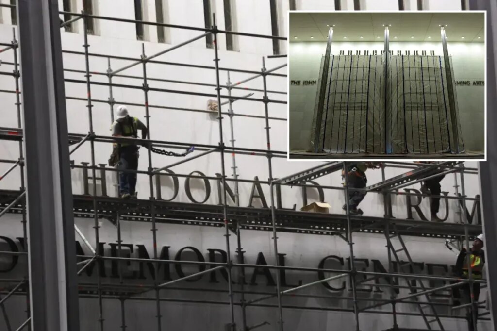Trump’s name removed from Kennedy Center in predawn operation