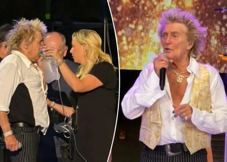 Rod Stewart stops Utah concert to use oxygen tank onstage after nearly fainting
