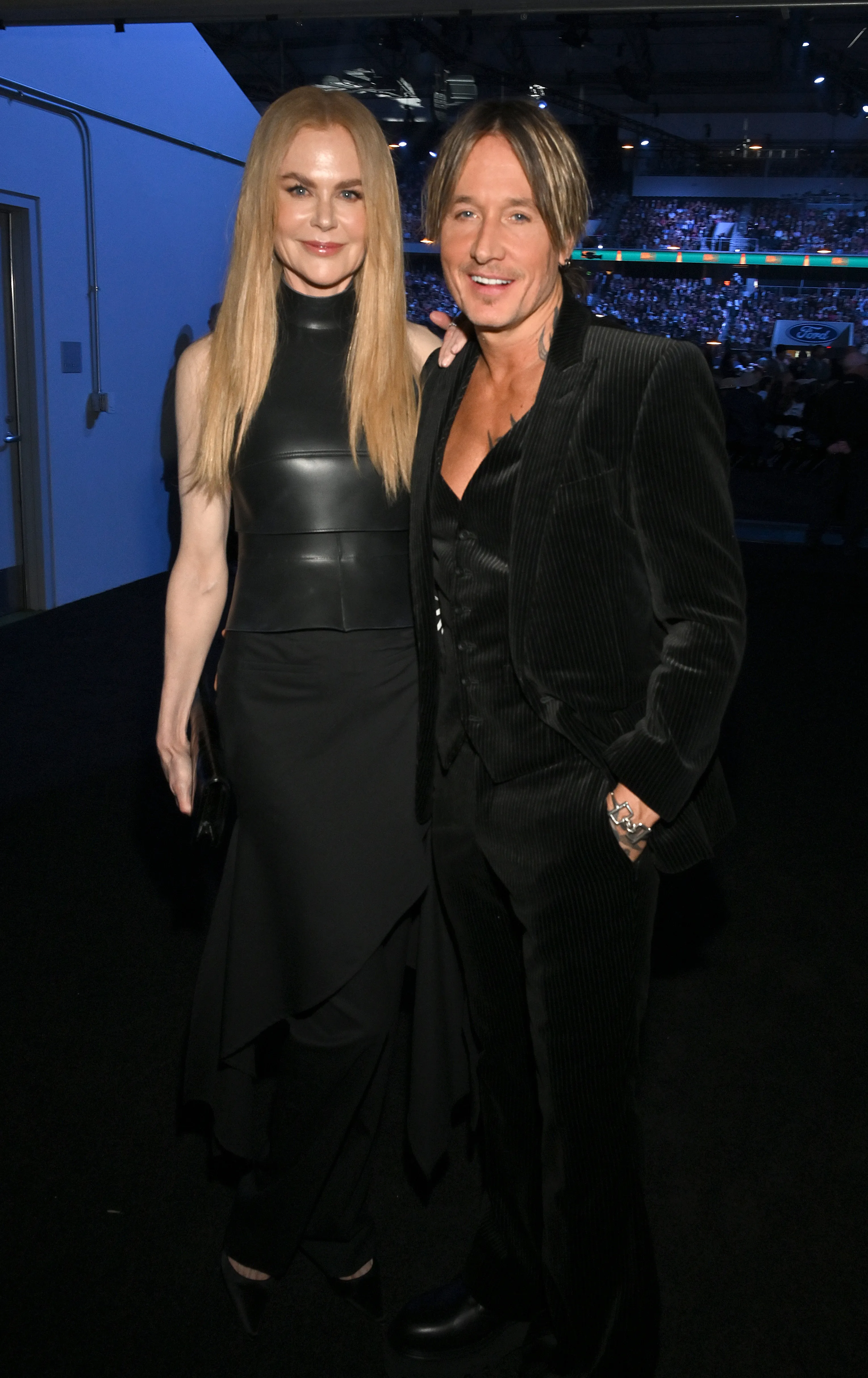 Nicole Kidman and Keith Urban pose for a photo at the 60th Academy Of Country Music Awards.