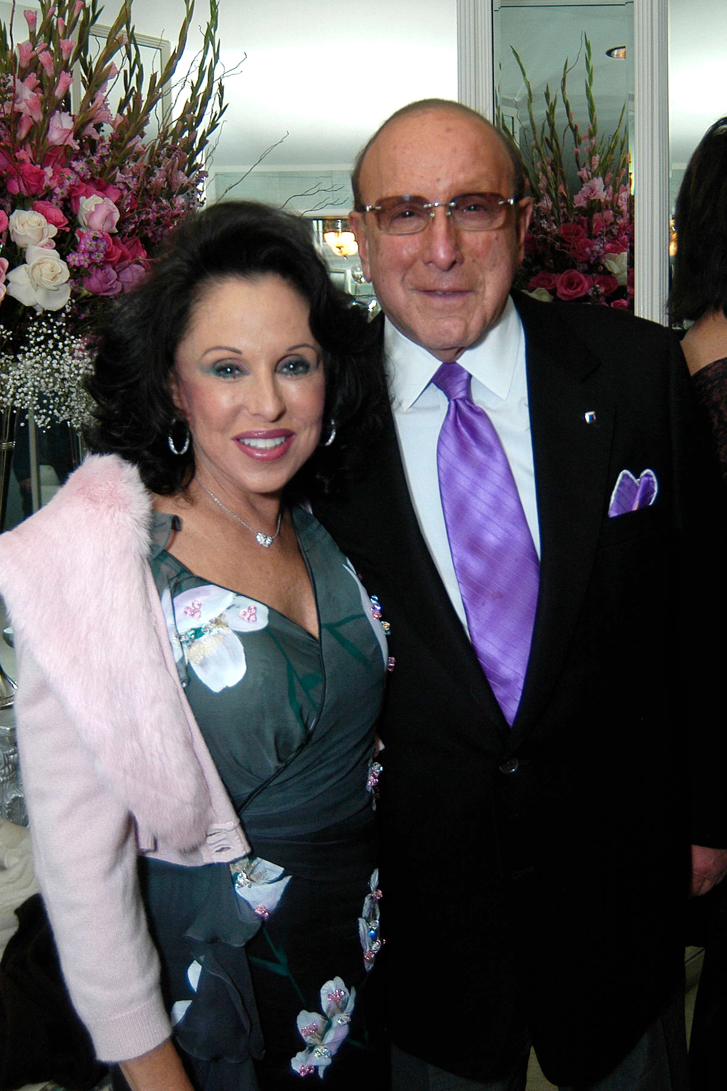 Nikki Haskell and Clive Davis