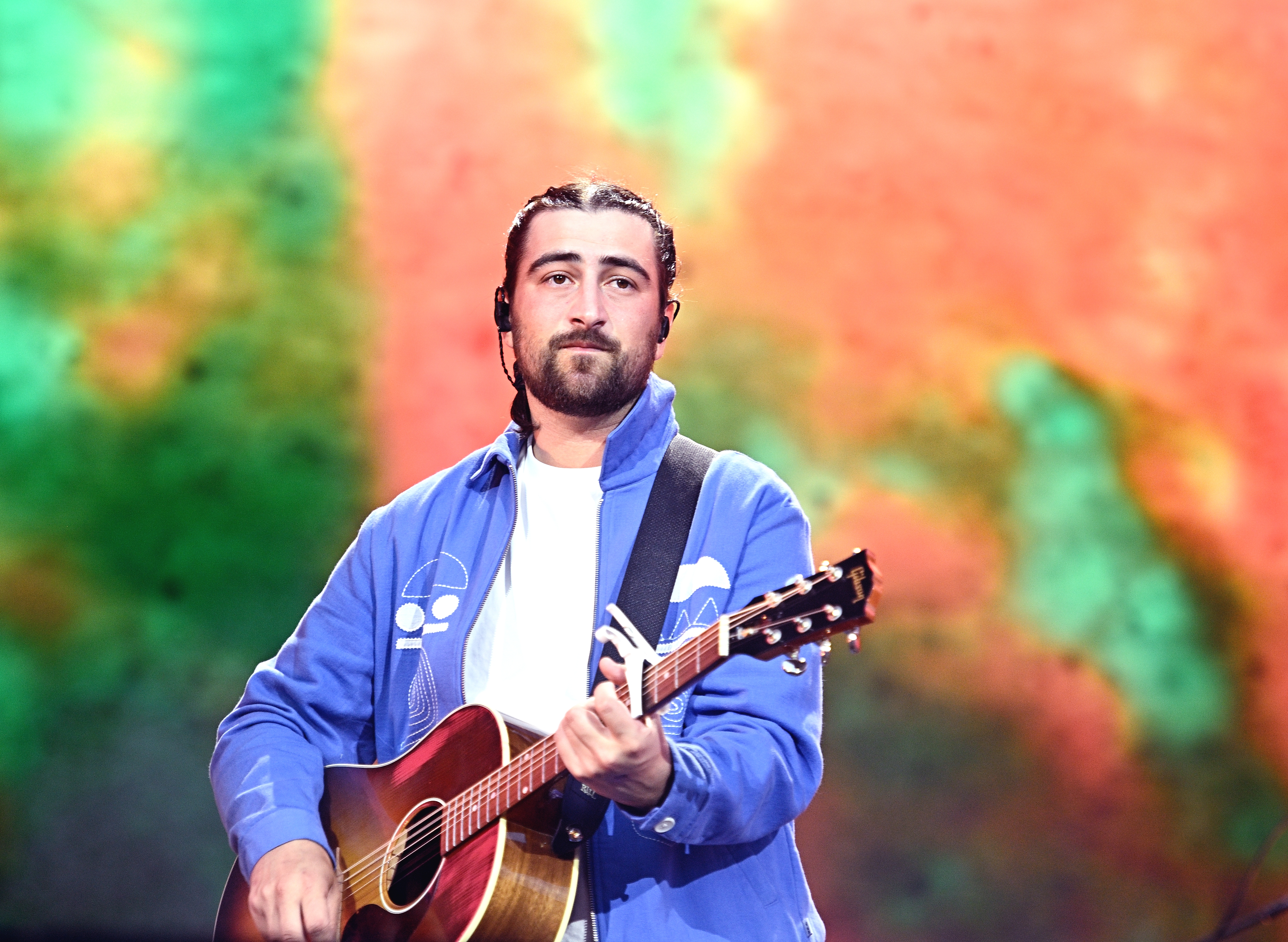 Noah Kahan performs on the Great Oak stage during BST Hyde Park at Hyde Park on July 04, 2025 in London, England. 