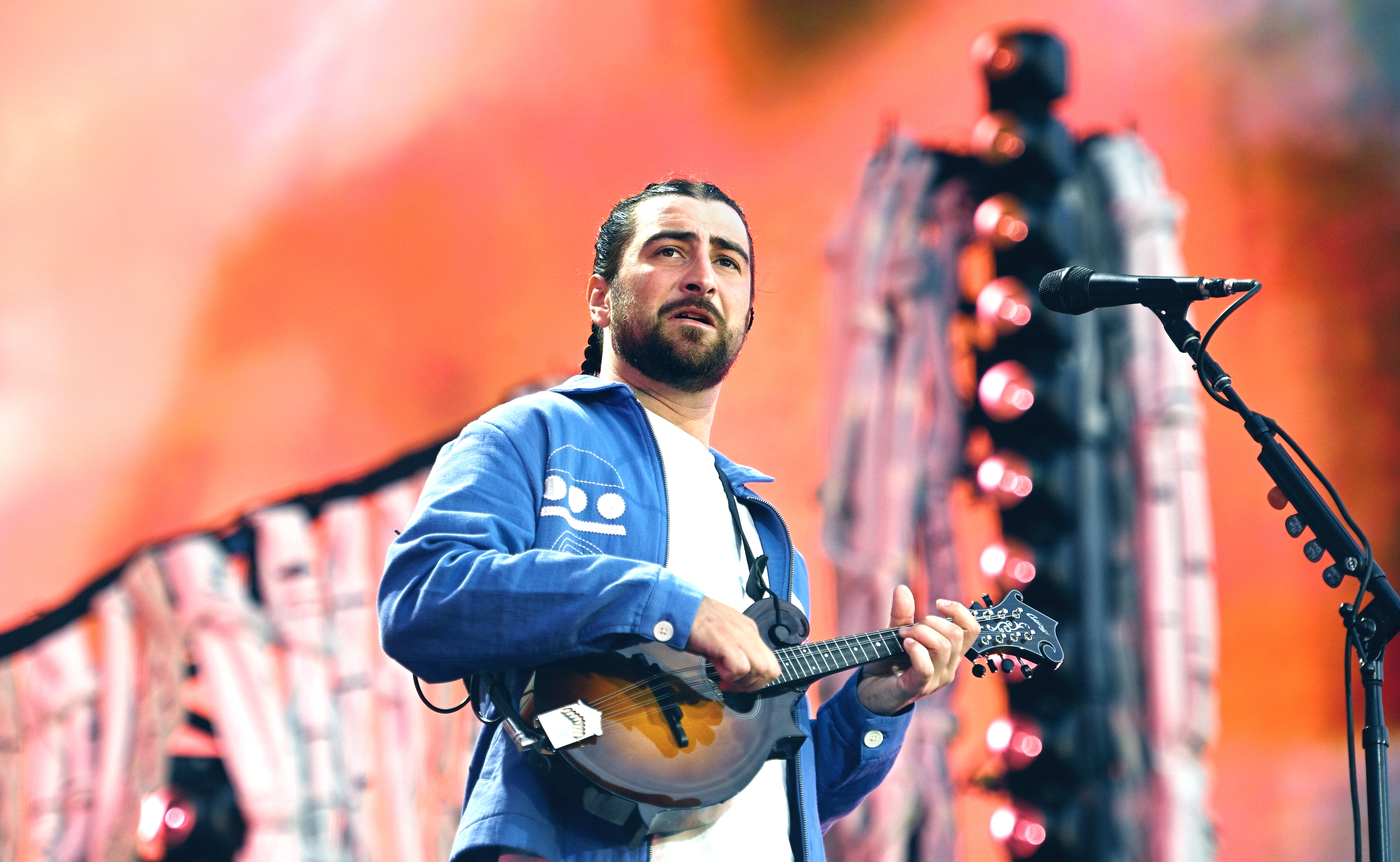  Noah Kahan performs on the Great Oak stage during BST Hyde Park at Hyde Park on July 04, 2025 in London, England. 