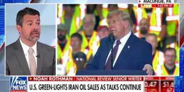 Fox News cuts off Trump’s speech to attack Iran deal as he’s still speaking