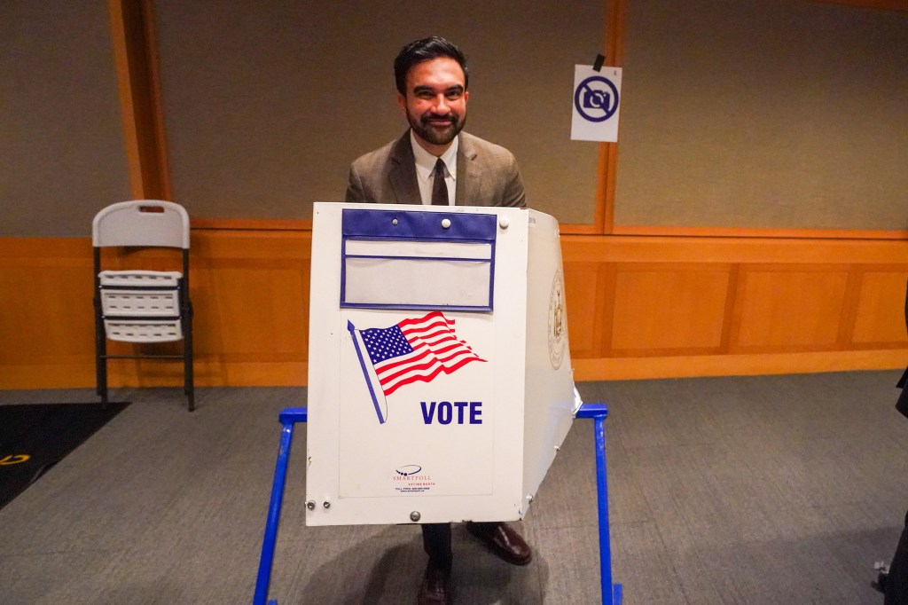 NYC Mayor Mamdani votes early at the Metropolitan Museum voting center.