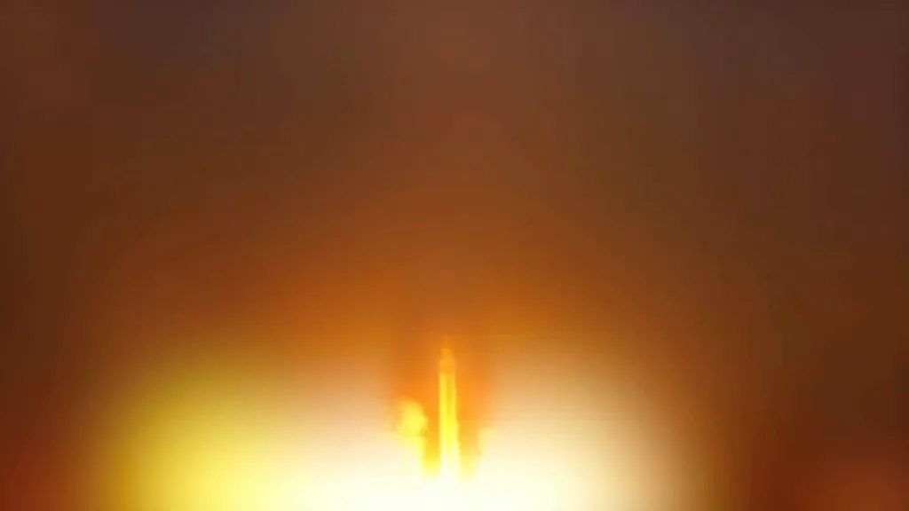 An Iranian missile is launched for a location near Tehran, Iran, on June 10, 2026.