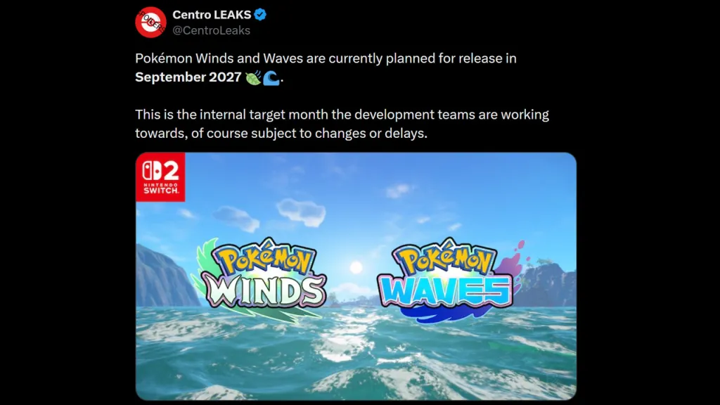 Pokémon Winds and Waves Release Date Leaked X