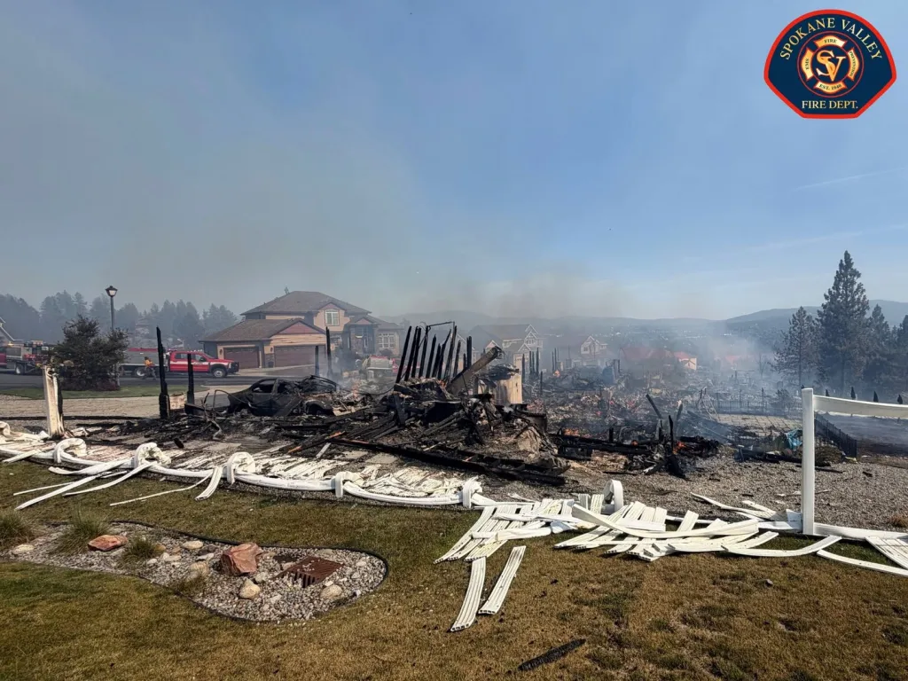Homes destroyed by wildfire with possible human remains found.