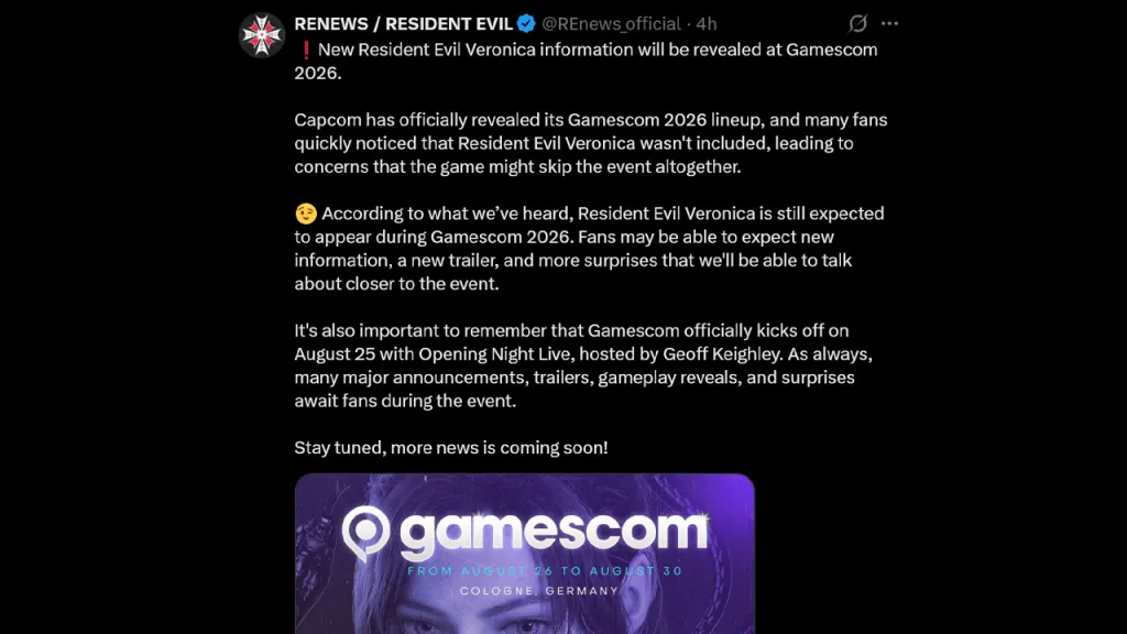 Re Veronica Gamescom Leak