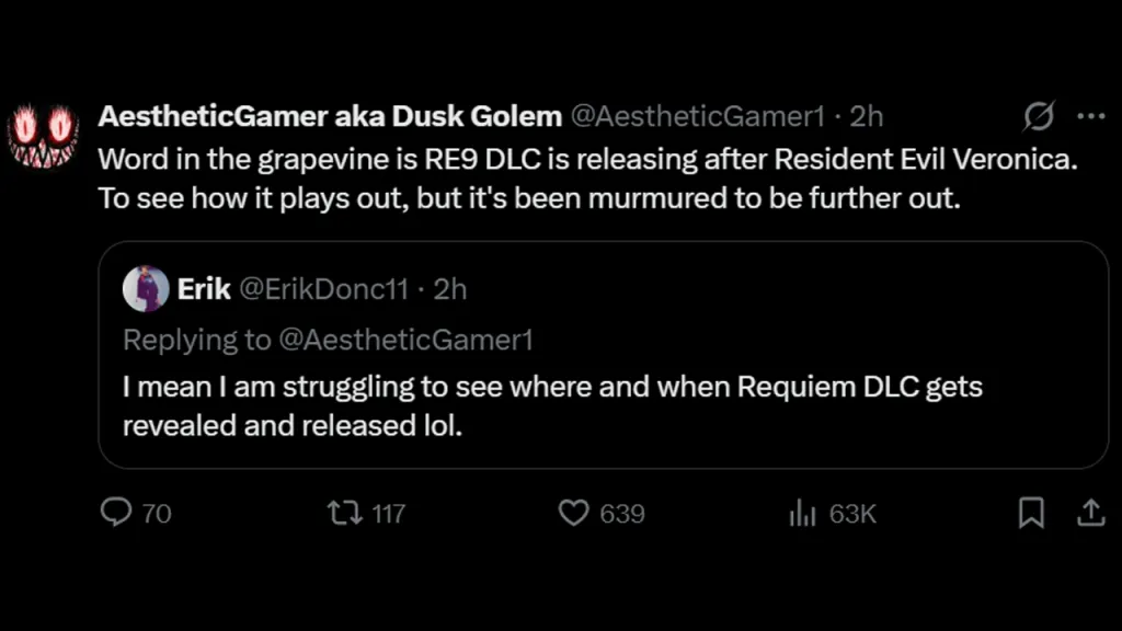 RE9 DLC Release Date Leak