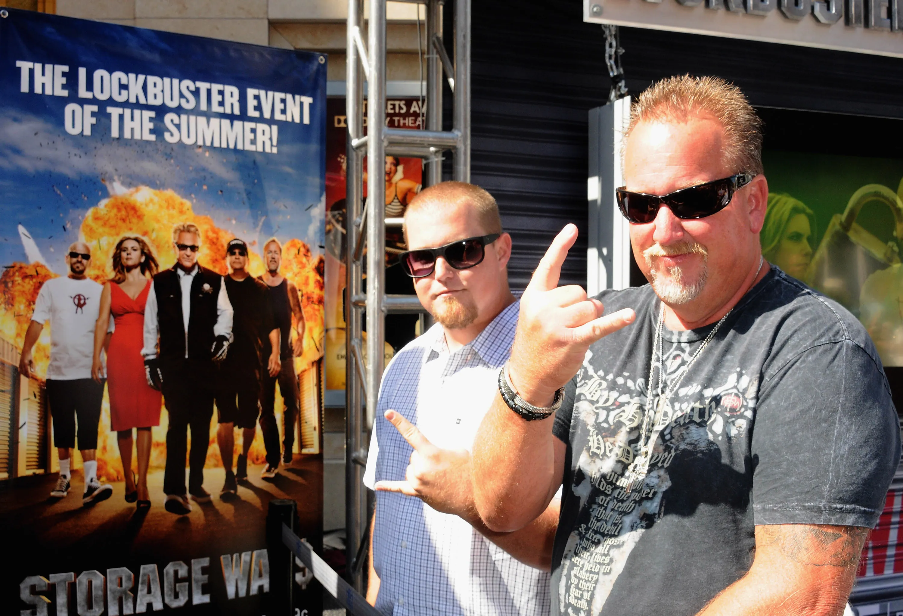 Reality stars Brandon Sheets and Darrell Sheets pose in front of a