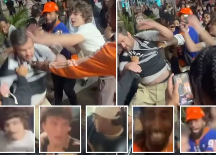 NYPD searching for several hooligans who attacked Spurs fan and snatched his jersey after Game 3 mayhem