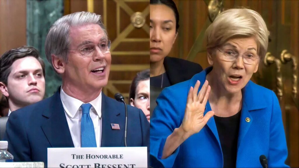 Elizabeth Warren corners Bessent on Trump’s stock trading: ‘He is enriching himself’