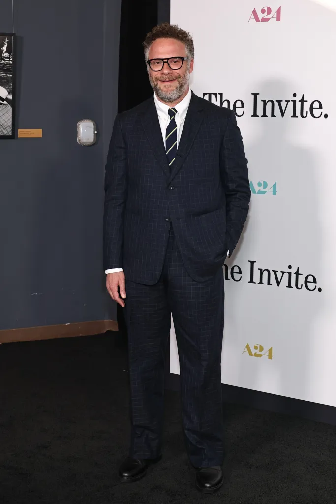 Seth Rogen attends the Los Angeles premiere of A24's 