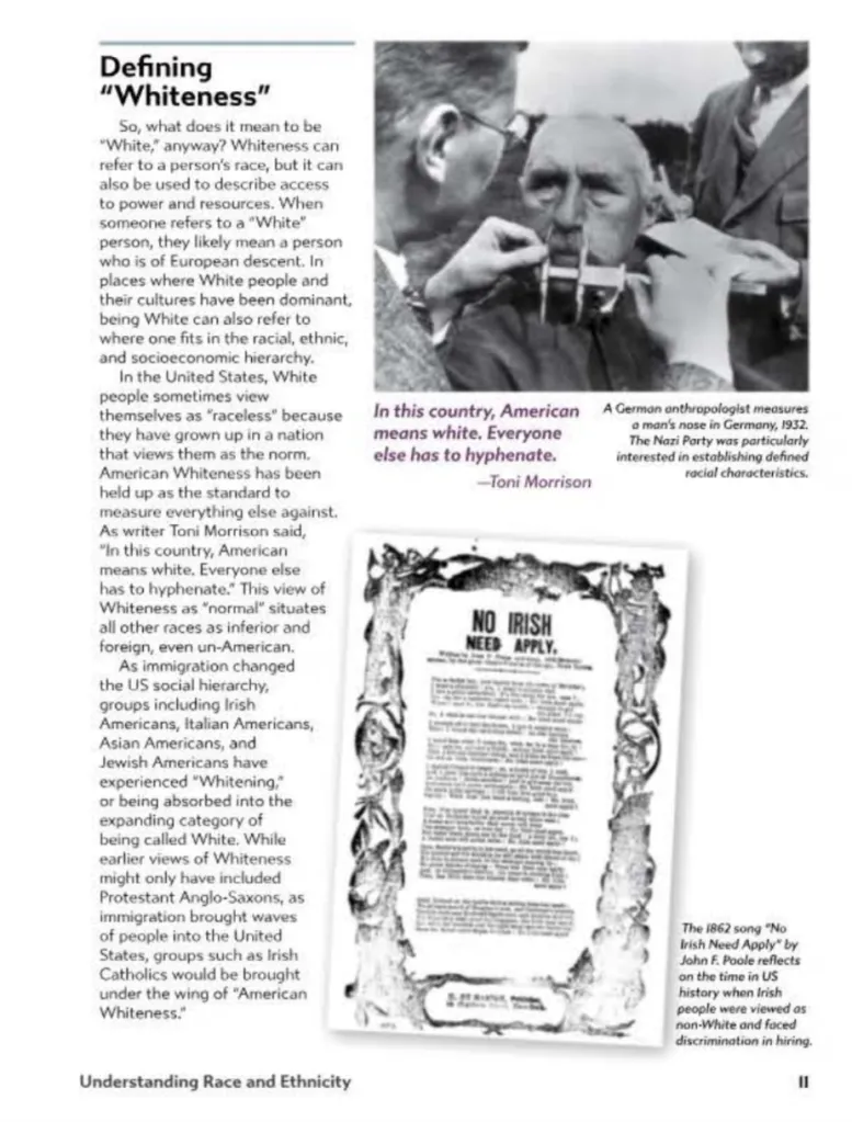 Collage of an article defining 