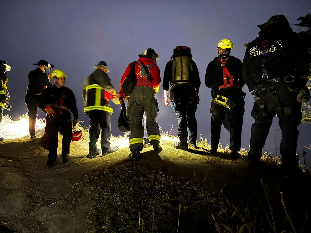 SFFD rescuers conducting a seven-hour mission at Dead Man's Point.