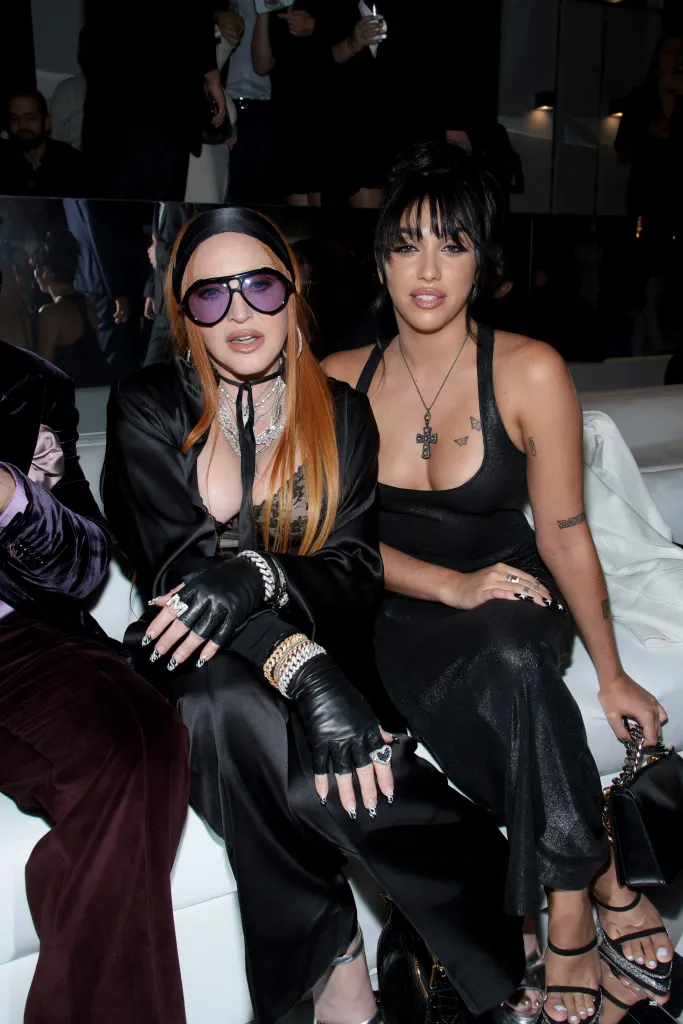Madonna and her daughter Lourdes Maria Ciccone Leon embracing.