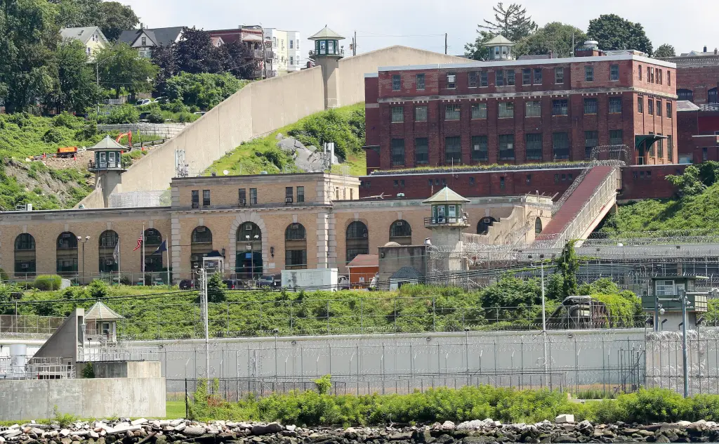 Sing Sing Correctional Facility as seen from the Hudson River