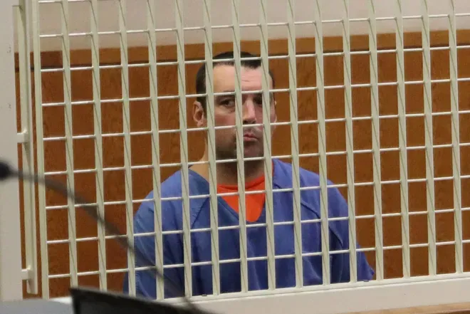 Stephen Chavez, 41, of Moorpark, behind bars during his sentencing.