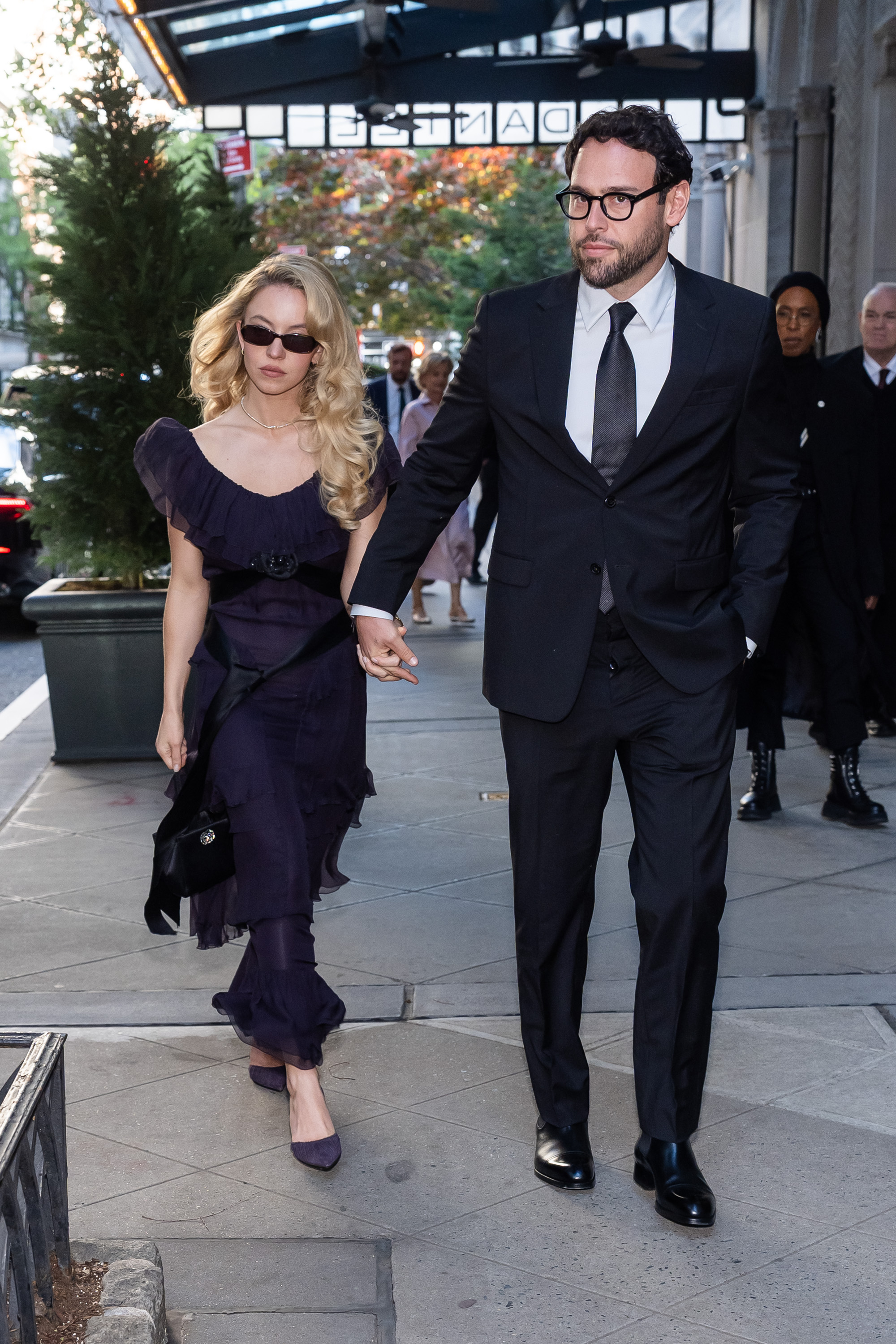 Sydney Sweeney (L) and Scooter Braun are seen on the Upper East Side on May 30, 2026 in New York City. 