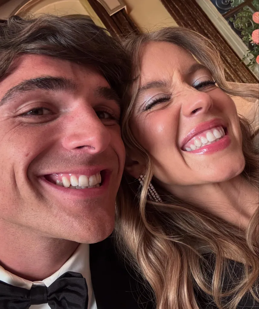 Sydney Sweeney and Jacob Elordi smiling for a selfie.
