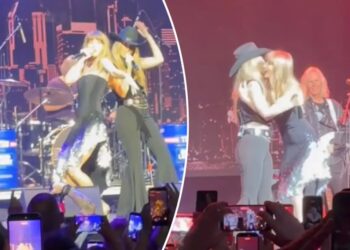 Taylor Swift sings ‘Love Story’ duet with Lainey Wilson in surprise performance at Travis Kelce’s TEU concert