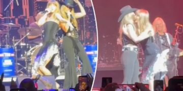 Taylor Swift sings ‘Love Story’ duet with Lainey Wilson in surprise performance at Travis Kelce’s TEU concert