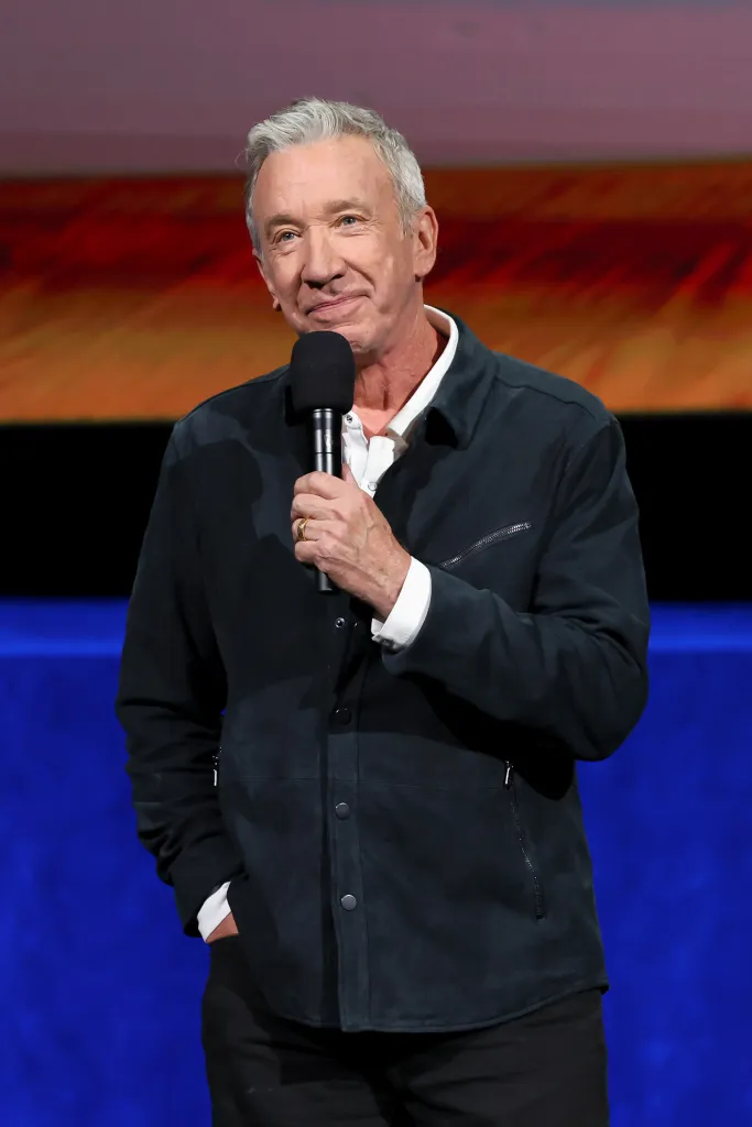 Tim Allen speaking at the Walt Disney Studios presentation at Cinemacon 2026.