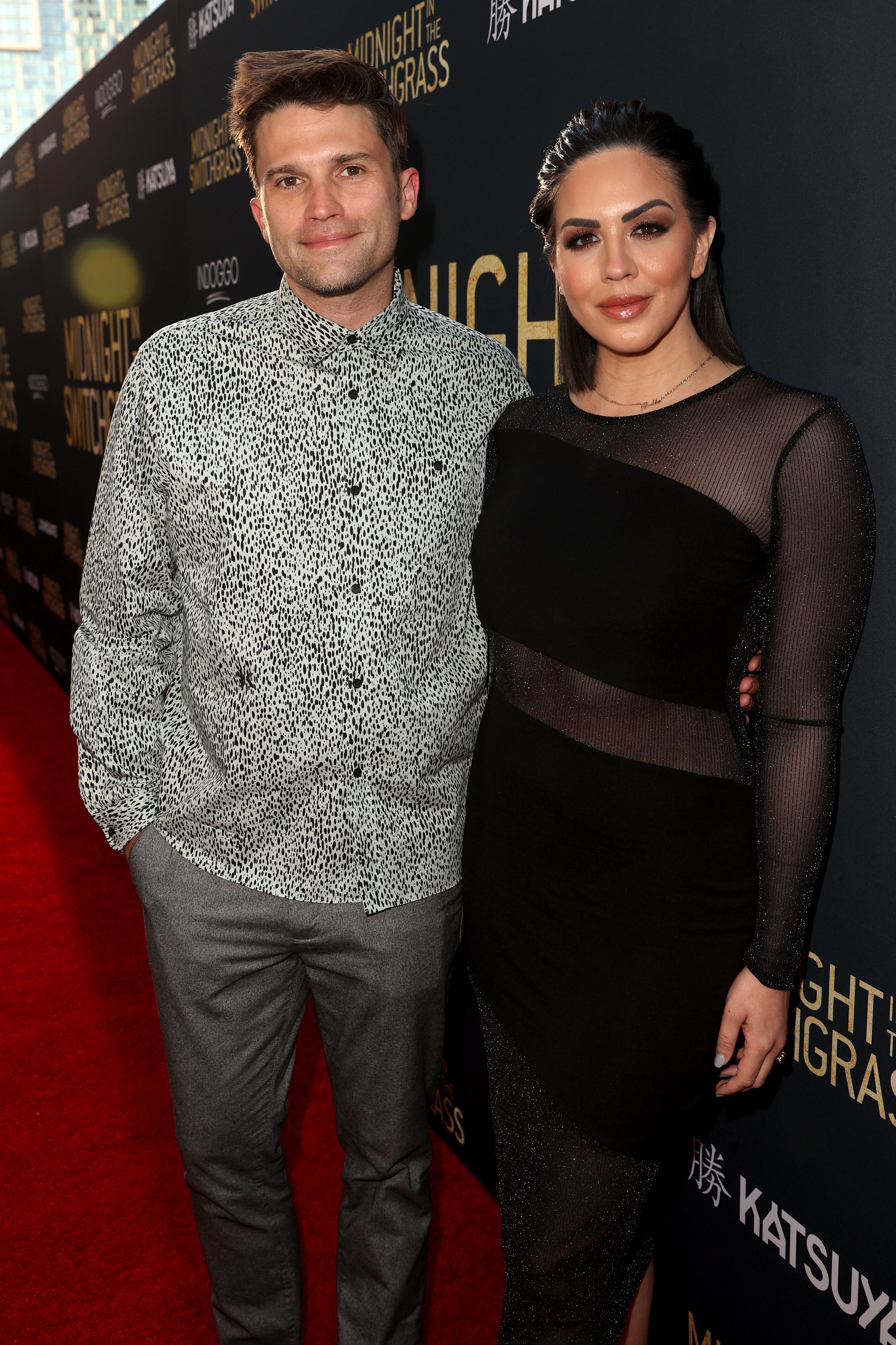Tom Schwartz and Katie Maloney-Schwartz posing on the red carpet.