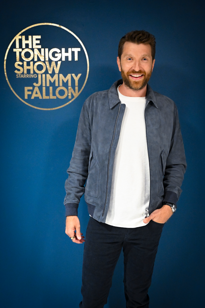 Musical guest Brett Eldredge poses backstage at The Tonight Show Starring Jimmy Fallon.