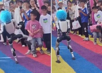 Robot revolt? Viral footage shows humanoid bot KICKING child during live demo