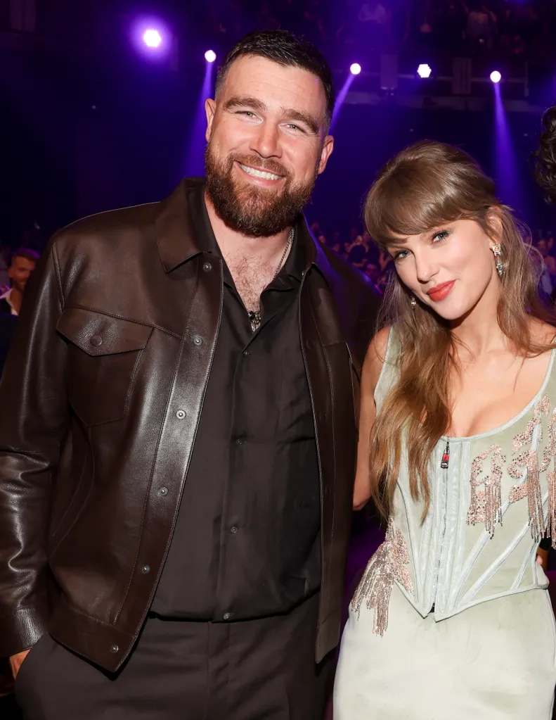Travis Kelce and Taylor Swift at the 2026 iHeartRadio Music Awards.