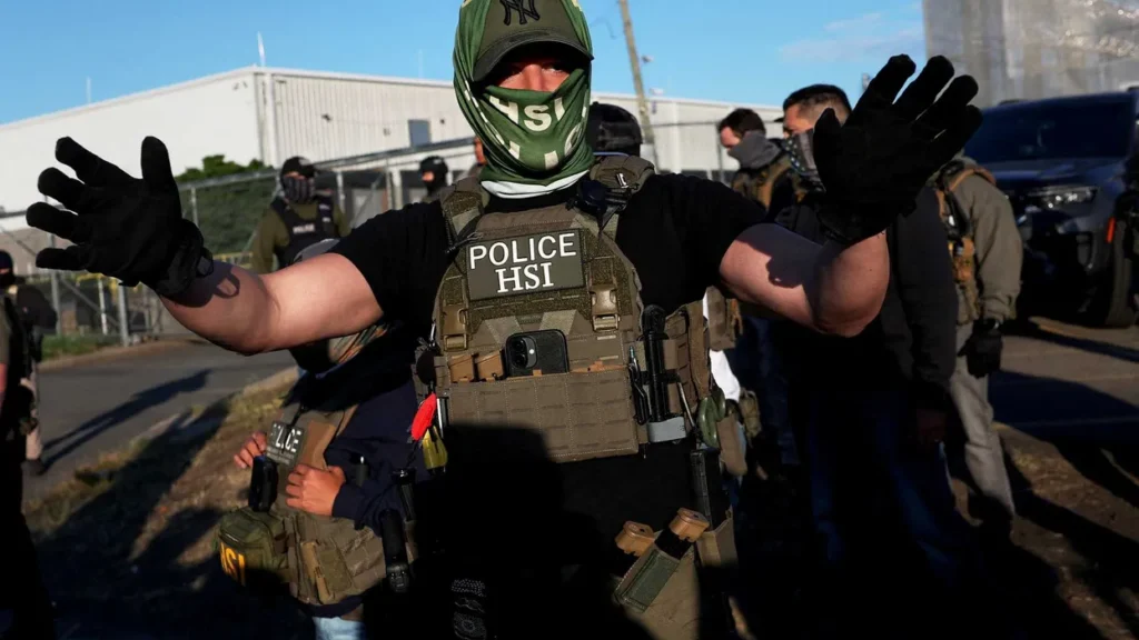 Car drives into protest line outside ICE detention center as tensions boil over