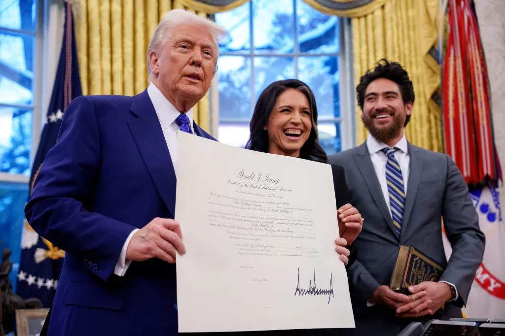 Gabbard announced her resignation on Friday as President Donald Trump's Director of National Intelligence, citing her husbands battle with cancer in her statement on May 22, 2026.