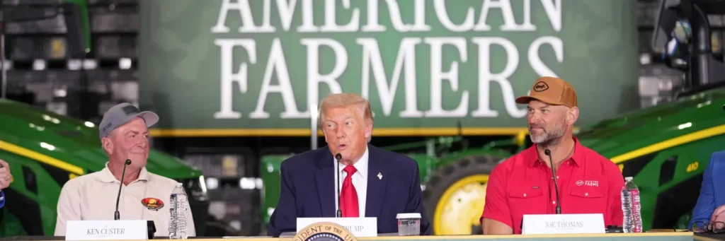 Trump cuts interview short as rain pounds metal barn roof and he clashes with host