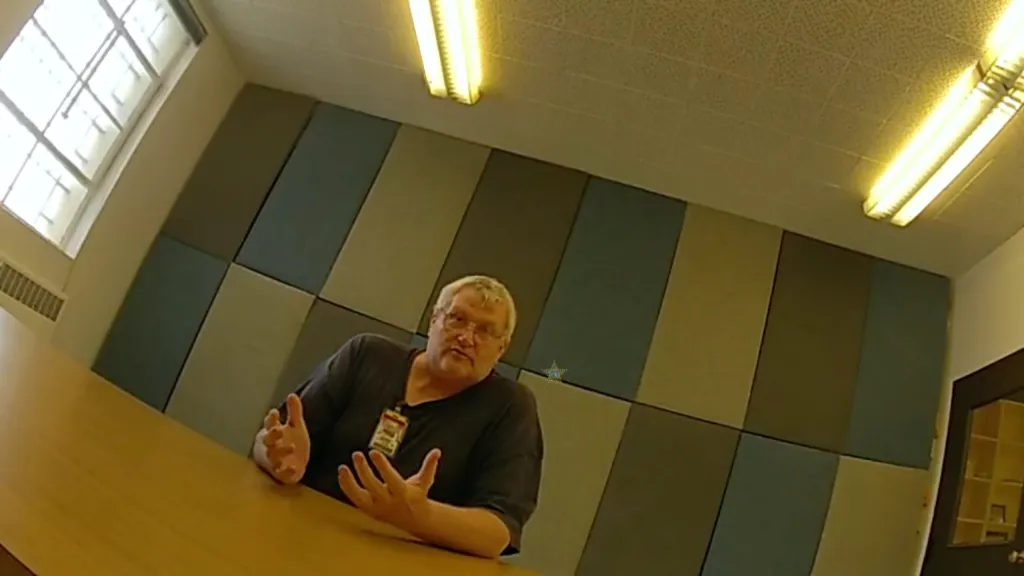 Suspect Keith Jesperson in an unannounced interview with Okaloosa authorities.