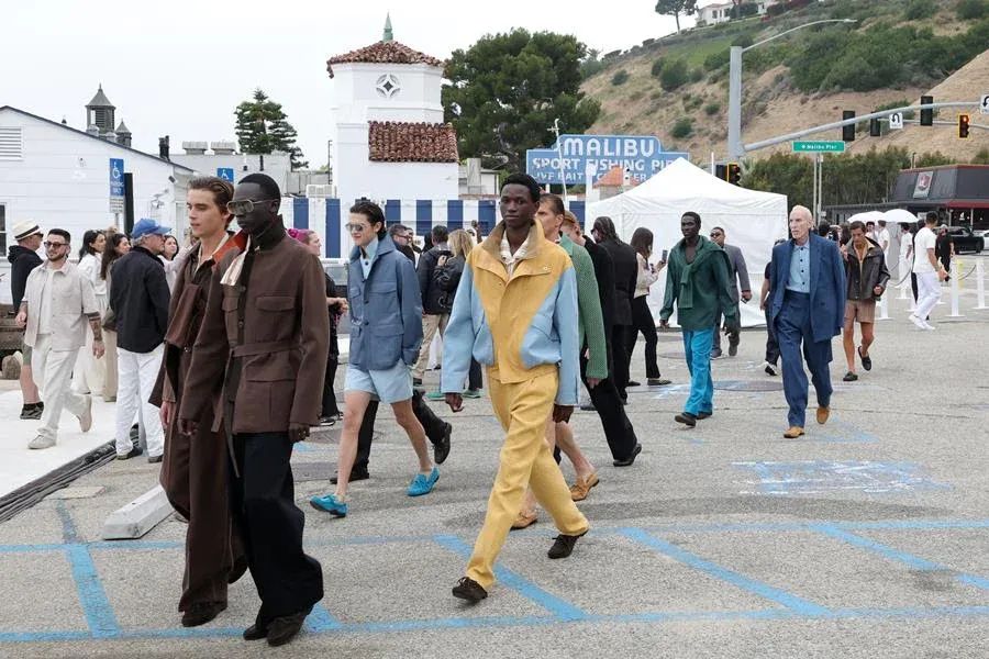 Ermenegildo Zegna Spring/Summer 2027 runway show at Malibu Pier June 05, 2026 in Malibu, California. Source: Getty