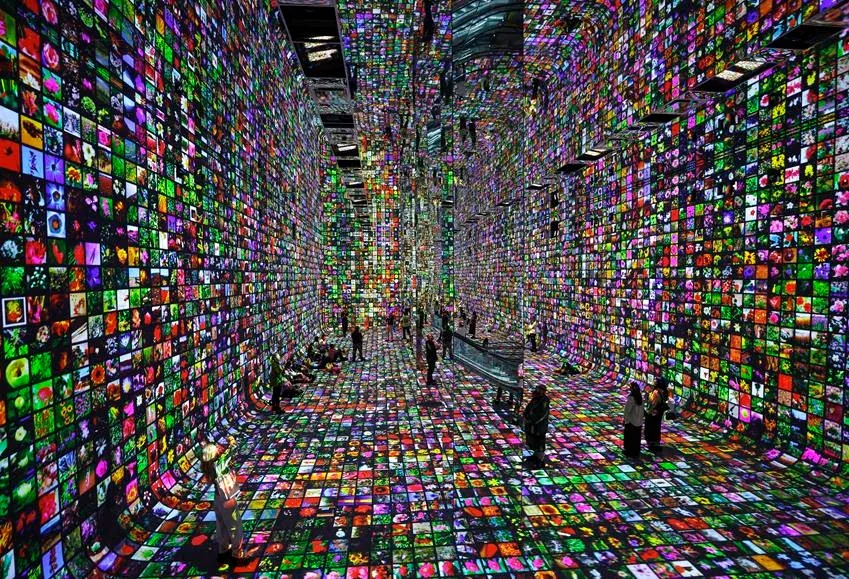 Dataland’s inaugural exhibition Machine Dreams: Rainforest, inspired by data collected from visits to the Amazon rainforest. Source: Getty Images