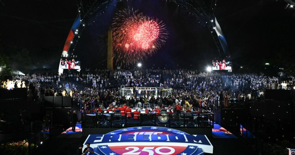 What a surprise: Trump’s UFC Freedom 250 birthday bash was MAGA propaganda (plus fights)