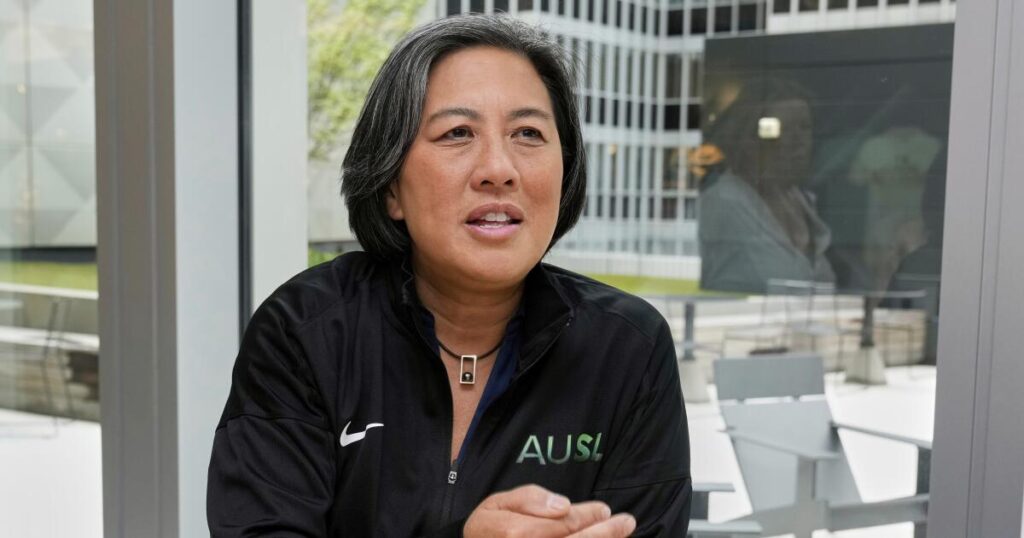 She broke baseball’s glass ceiling. Now Kim Ng is taking softball to the next level