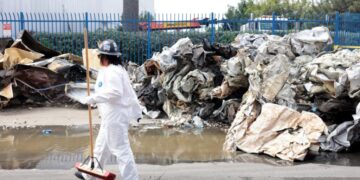 Cleanup of rotting meat, scorched debris begins at Boyle Heights cold-storage warehouse