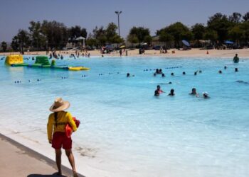 One of the largest pools in America is in L.A. It’s packed with beach vibes and fun