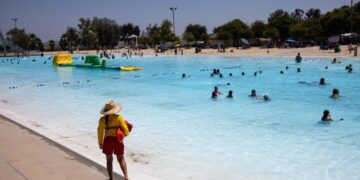 One of the largest pools in America is in L.A. It’s packed with beach vibes and fun