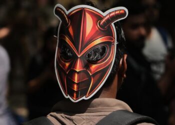 ‘Time to turn this tiny joke into a revolution’: India’s young ‘cockroaches’ hold first protest